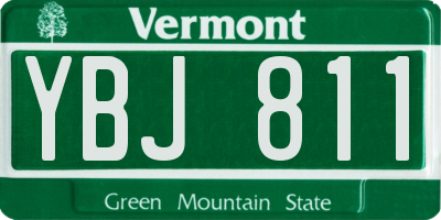 VT license plate YBJ811