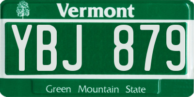 VT license plate YBJ879