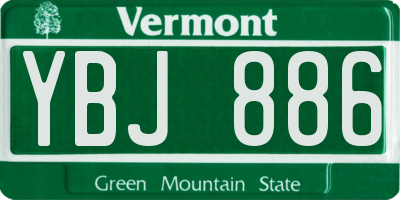 VT license plate YBJ886