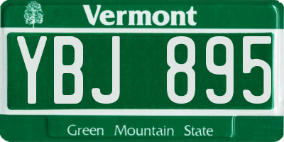 VT license plate YBJ895