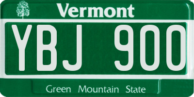 VT license plate YBJ900