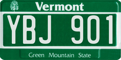 VT license plate YBJ901