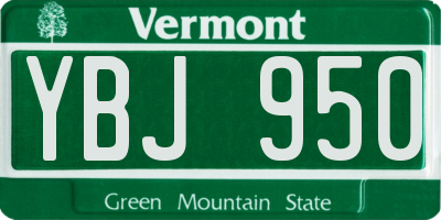 VT license plate YBJ950
