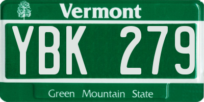 VT license plate YBK279