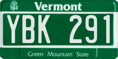 VT license plate YBK291