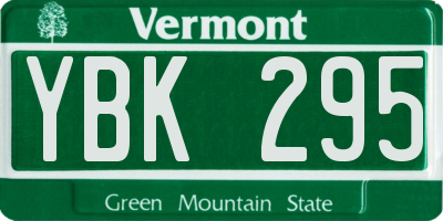 VT license plate YBK295