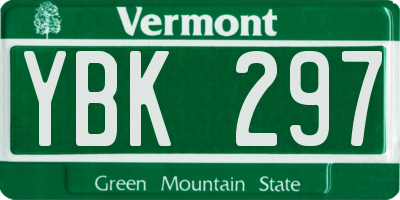 VT license plate YBK297