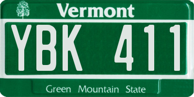 VT license plate YBK411