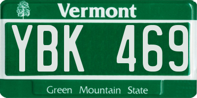 VT license plate YBK469