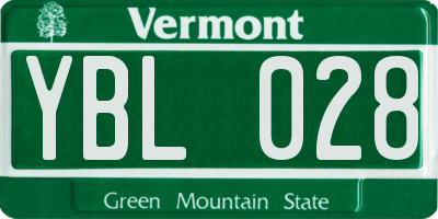 VT license plate YBL028