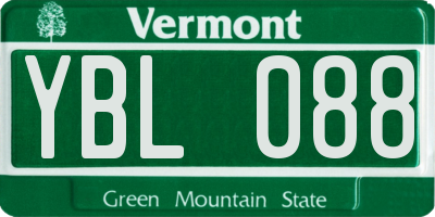 VT license plate YBL088