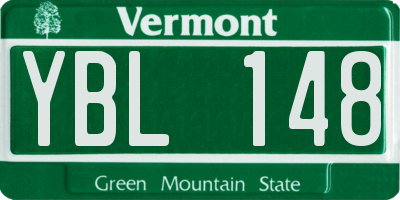VT license plate YBL148