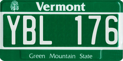VT license plate YBL176