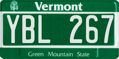 VT license plate YBL267