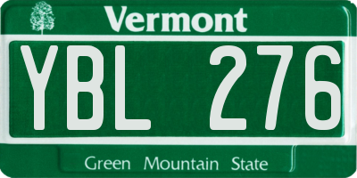 VT license plate YBL276