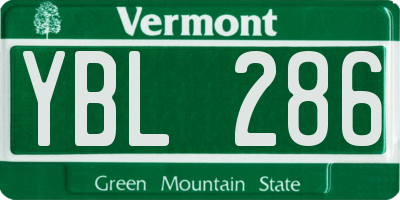VT license plate YBL286