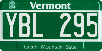 VT license plate YBL295