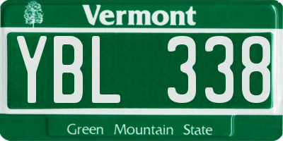 VT license plate YBL338