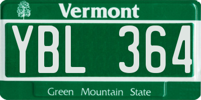 VT license plate YBL364
