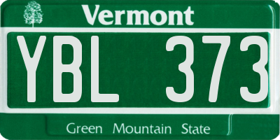 VT license plate YBL373