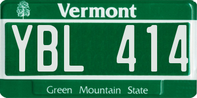 VT license plate YBL414