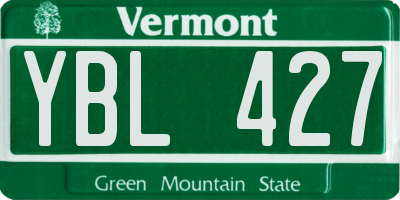 VT license plate YBL427