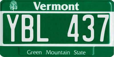 VT license plate YBL437