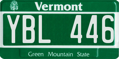 VT license plate YBL446