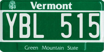 VT license plate YBL515