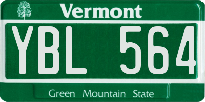 VT license plate YBL564