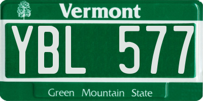 VT license plate YBL577