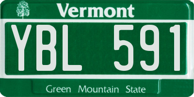 VT license plate YBL591