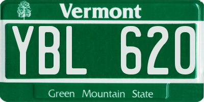 VT license plate YBL620