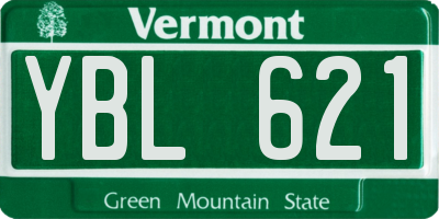 VT license plate YBL621