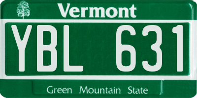 VT license plate YBL631