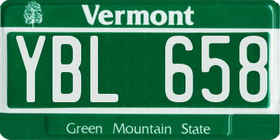 VT license plate YBL658