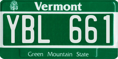 VT license plate YBL661