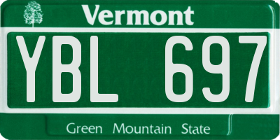 VT license plate YBL697