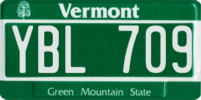 VT license plate YBL709