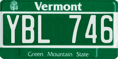 VT license plate YBL746