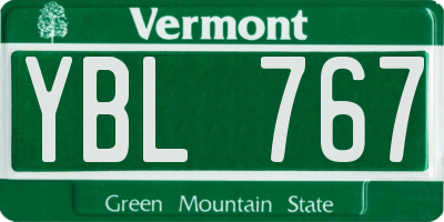 VT license plate YBL767