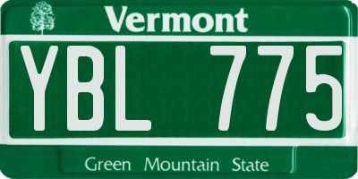VT license plate YBL775