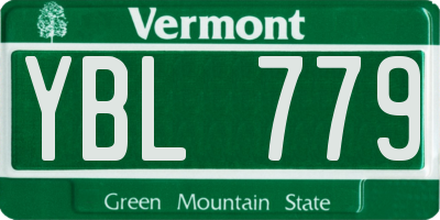 VT license plate YBL779
