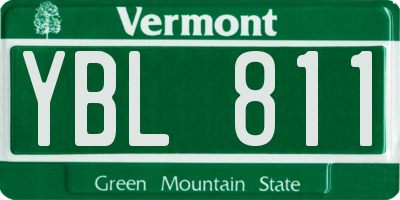 VT license plate YBL811