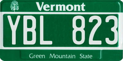 VT license plate YBL823