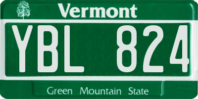VT license plate YBL824