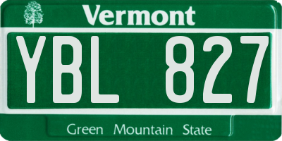 VT license plate YBL827