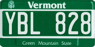VT license plate YBL828