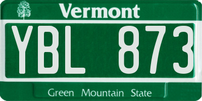 VT license plate YBL873
