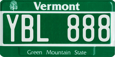 VT license plate YBL888